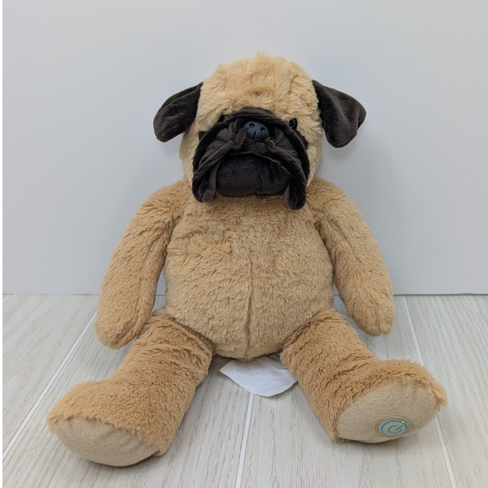 Leader Light Pug Vibrating Plush Toy Brown Tan Puppy Dog